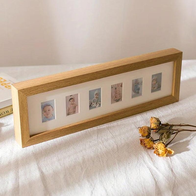 

Porous Picture Frame Wooden One-Inch Photo Picture Frame Growth Record Photo Frame Commemorative Growth Record Picture Frame New