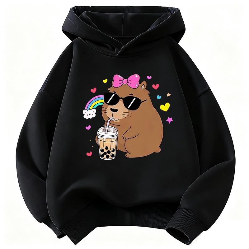 Boys Girls Autumn Winter Casual Hoodies Stylish Hoodie Cartoon Printed Hooded Kids Children's Sweatshirt Cute Hoody