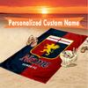 Genoa CFC LASK SK Sturm Graz Beach Towel, Personalized Custom Name Beach Towel Perfect for Camping and Beach Vacations