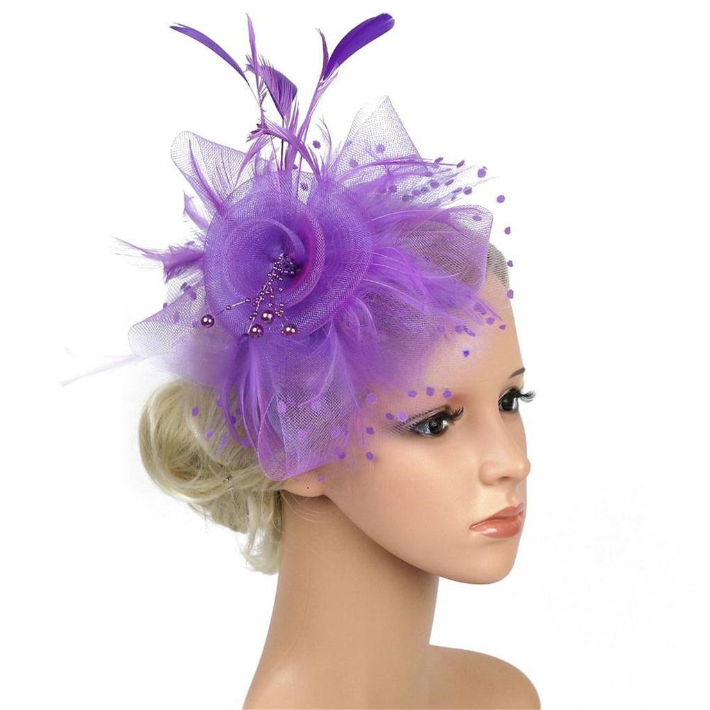 Featherweight Feather Bridal Decoration With Comfortable Fit For Wedding Race Day Events