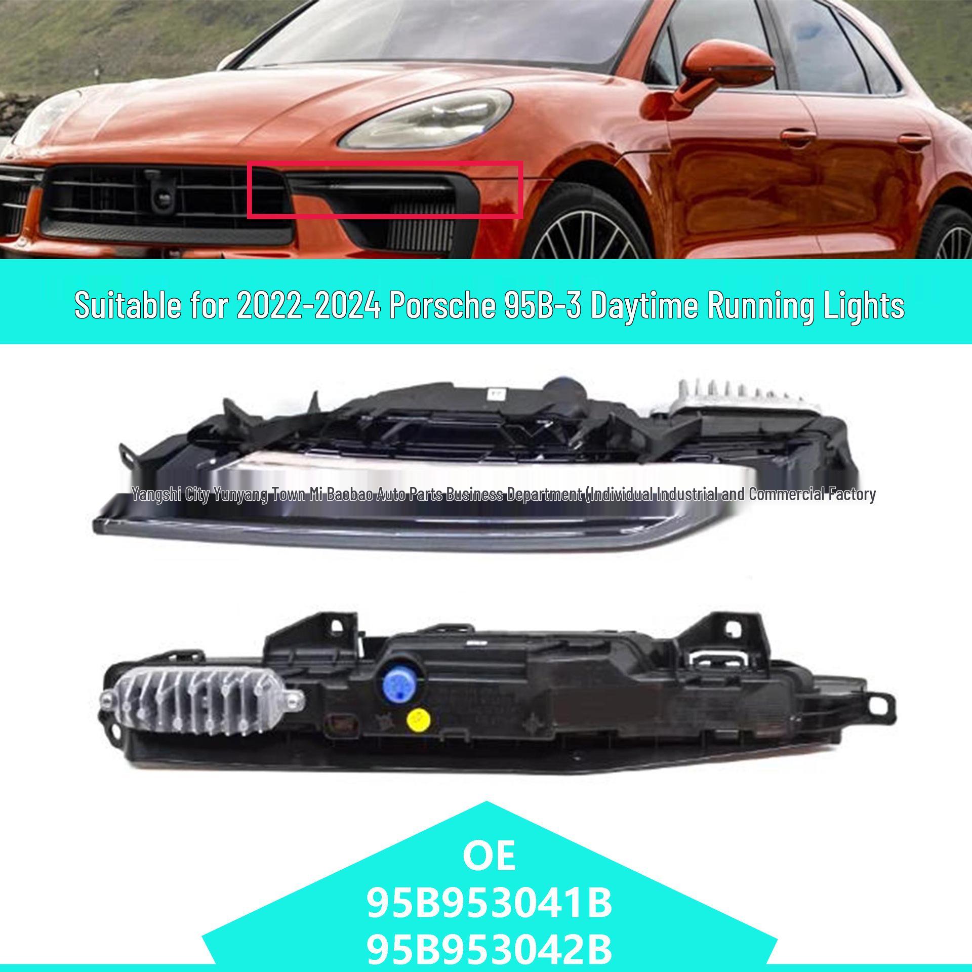 Compatible with 2022-2025 Porsche 95B Daytime Running Light 95B953042B/41B. Left