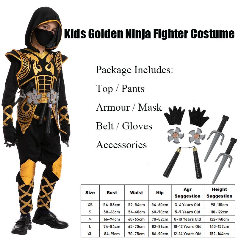 Zēns Zelta Pūķa Kostīms Slepkava Cosplay