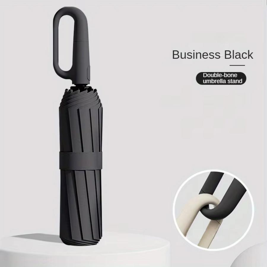 Extra Large Reinforced Wind-resistant Rain-resistant Dual-purpose UV-resistant Fully Automatic Ring-buckle Umbrella