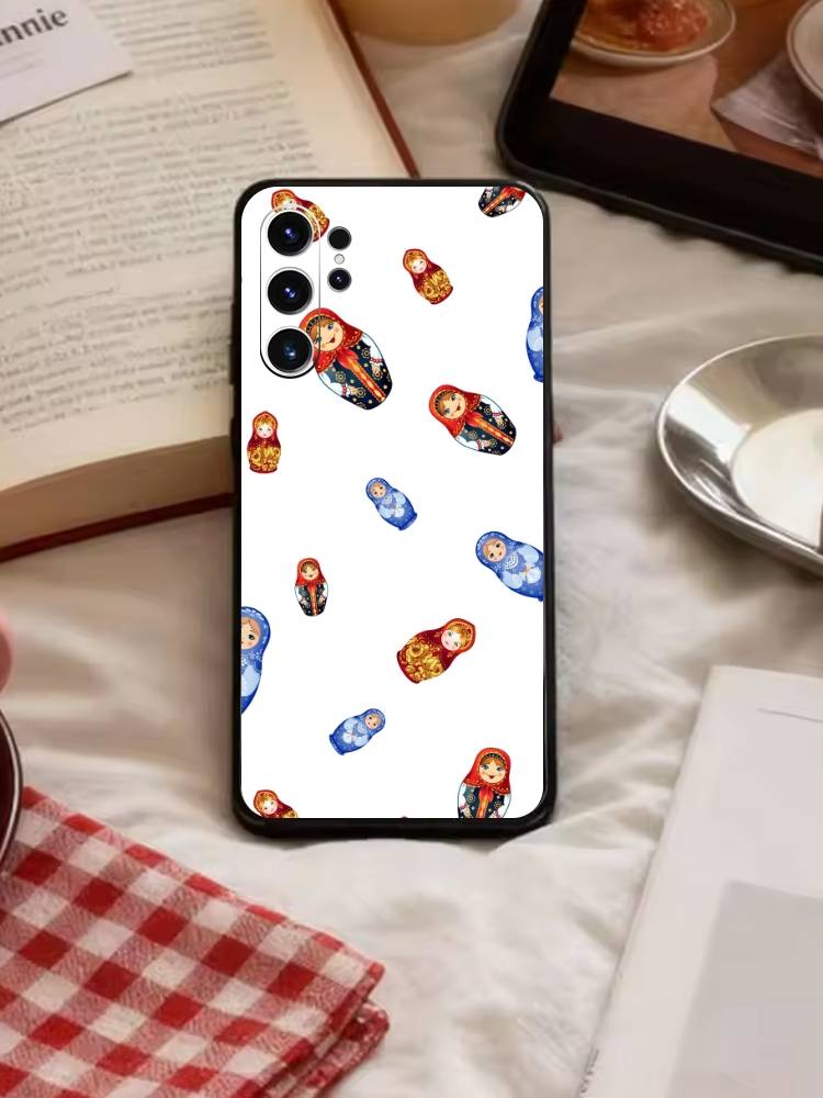 D-Russian Dolls Matryoshka Phone Case For Samsung S26,S25,S24,S23,S22,S21,S20,Plus,Fe,Lite,Others Black Cover