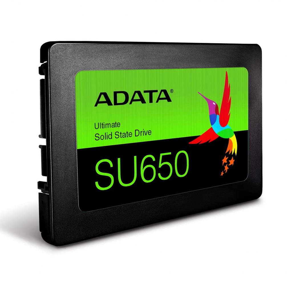 ADATA | Ultimate SU650 | 512GB | SSD-Formfaktor 2,5" | SSD-Schnittstelle SATA 6 Gb/s | Lesegeschwindigkeit 520 MB/s | Schreibgeschwindigkeit 450 MB/s