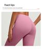 MT20 Women's High Waist Butt-Lifting Purple Yoga Pants - Peach Basic Sportswear