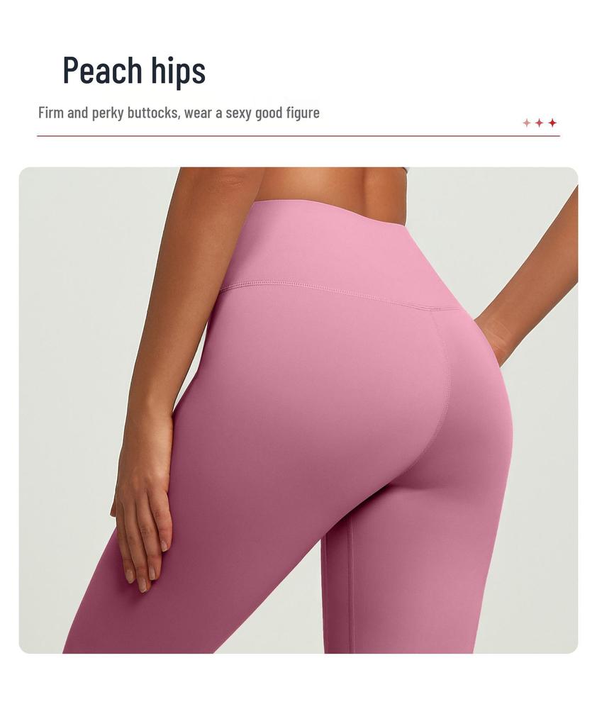 MT20 Women's High Waist Butt-Lifting Purple Yoga Pants - Peach Basic Sportswear