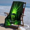 Beweis Strandtuch mit Monster Energy LOGO Muster - weich, saugfähig, schnelltrocknend, maschinenwaschbar - perfekt zum Schwimmen, Camping, Baden