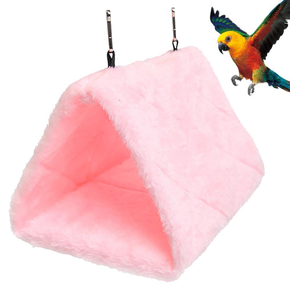 

1Pc Pet Hamster Cage House Hanging Nest Parrot Parakeet Budgie Cockatiel Warm Bed Rat Hammock Bird Winter Toys розовый