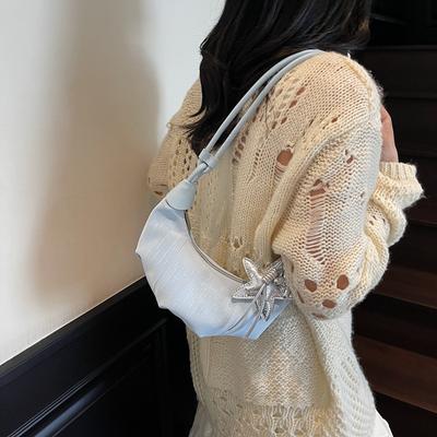 Niche Bag Women's New Summer Versatile Messenger Dumpling Bag Fashion Shoulder Armpit Bag Croissant Bag