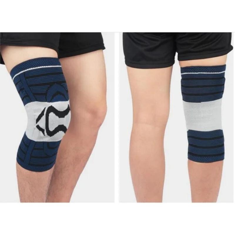 1 pz Ginocchiera Cinghia Rotula Supporto Mediale Forte Menisco Silicone Compressione Protezione Sport Ginocchiere Corsa Pallacanestro