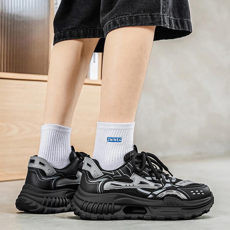 Chunky Sneakers Four Seasons New Breathable Light Soft Sole Anti Slip Outdoor Walking Shoes Fashion Cusual Running Sports Shoes