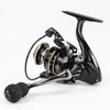 Black Gold Spinning Fishing Reel with Metal Line Cup for Long Cast and Sea Rods, Foldable Design