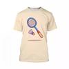 Men's 3D Printed T-Shirt Badminton Pattern Print Outdoor Fitness Breathable Quick Drying Sports Short Sleeve O-Neck Pullover Casual Top