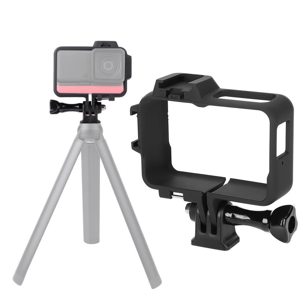 Plastic Black Anti Vibration Sports Camera Multifunction Cold Shoe Port Extension Protection Frame for Insta360 ONE R