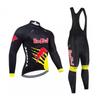 Unisex Long Sleeve Fleece-Lined Cycling Jersey Mountain Road Bikes Wear