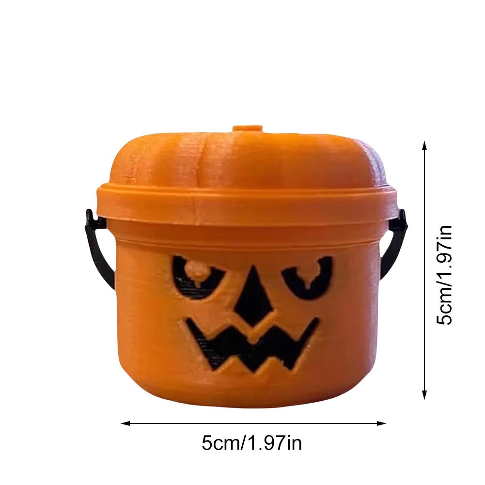 Halloween Mini Nostalgia Bucket with Handles Plastic Storage Buckets Multi-Purpose Spooky Bucket Toy Trick Or Treat Buckets