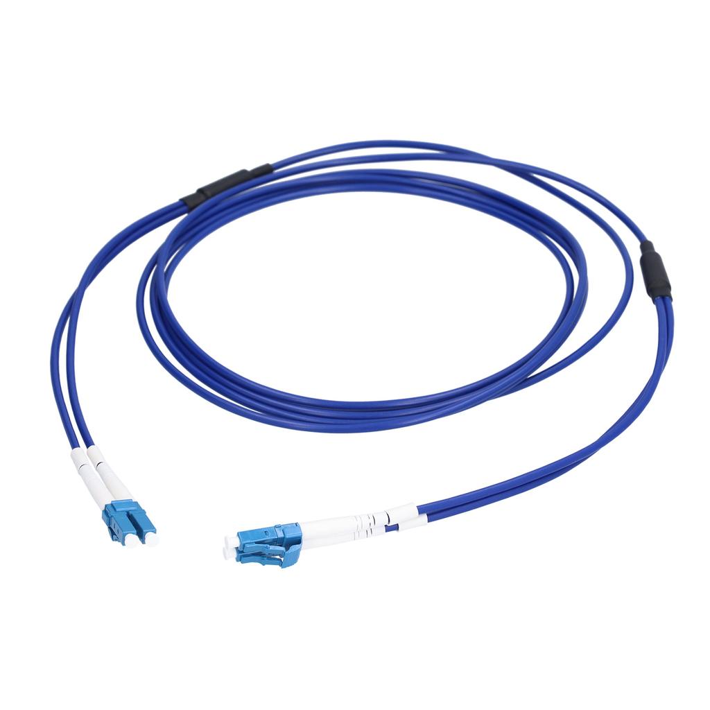 Optical Fiber Patch Cord Armored Jumper Single Mode 2 Core Optic Cable LC UPCLC UPC Blue(5meter )