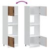 Porto Oven Cabinets (2 Pcs) Vintage Wood Look Particleboard