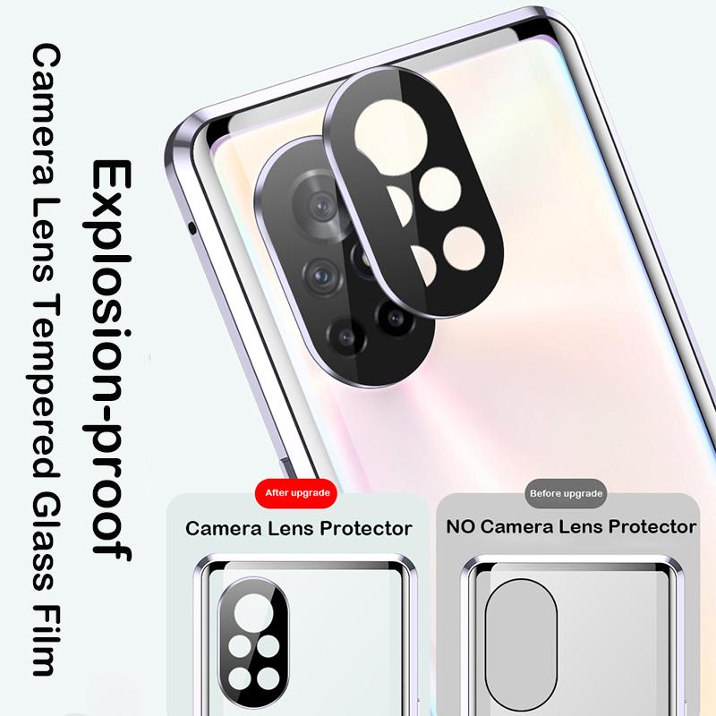 360 Double Sided Magnetic Glass Case For Huawei Nova 6 SE 7i 7 Pro 8 9 SE Cover Nova 11 9 10 12 Pro With Camera Lens Protection