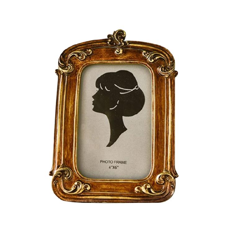 Elegant Retro Photo Frame Imitation Wood Embossed Picture Frame Home Ornaments