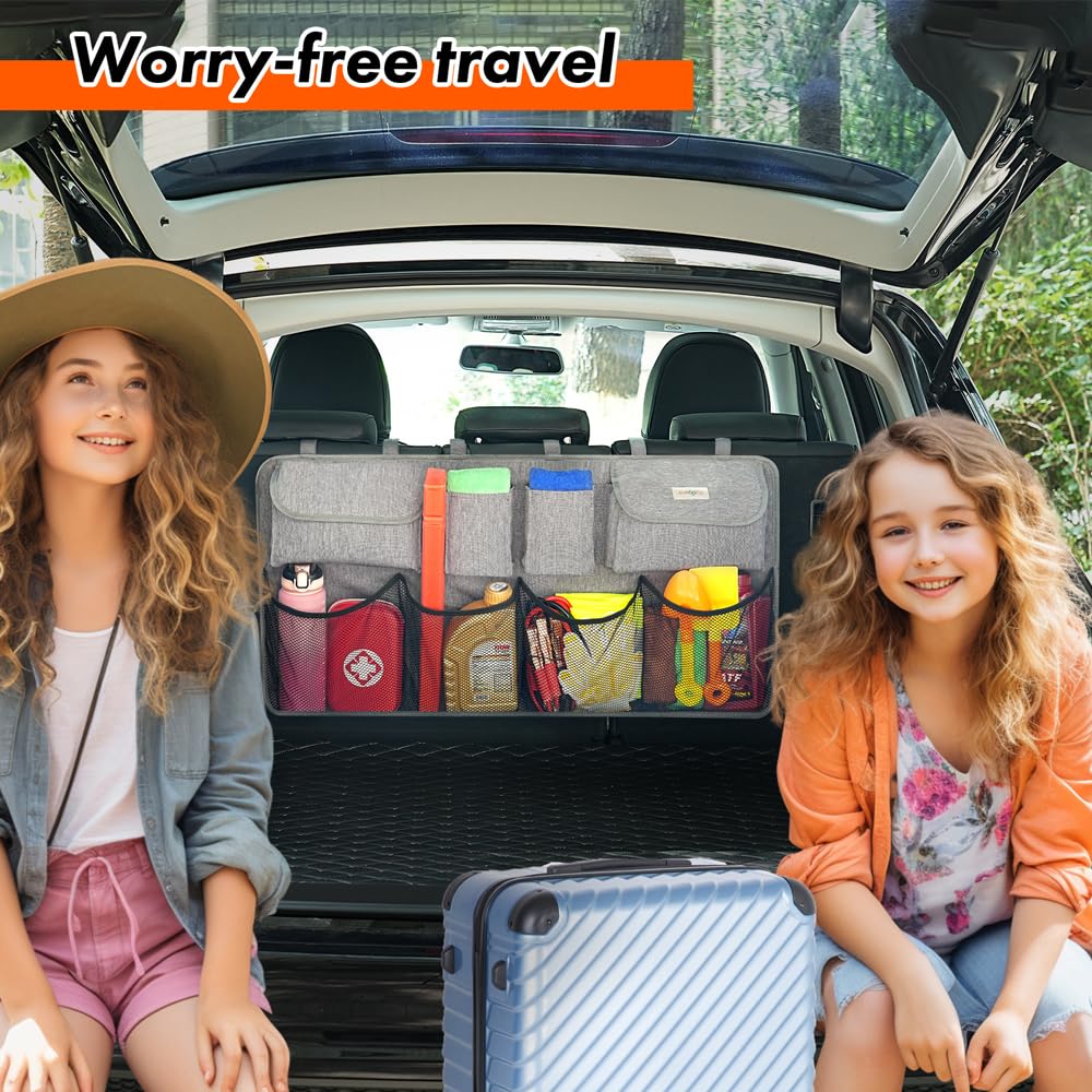 Trunk Storage SURDOCA Car Seat Back Pocket with Large Stable Velcro Easy Suitable for and Car Back Seat Storage Bag - Capacity, Design, Closure,