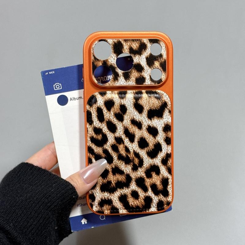 Luxury Retro Leopard Print Pattern Bumper Phone Case For iPhone 17 Air 16 15 14 Pro Max 16Plus Electroplating Bulge Back Covers