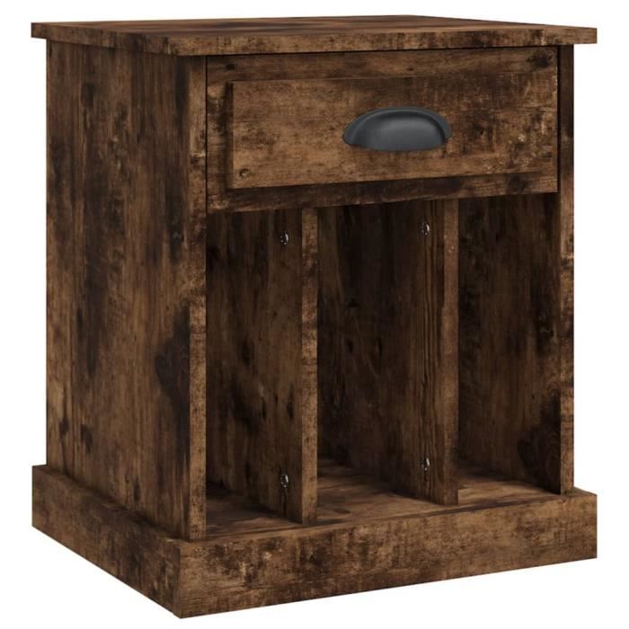 VidaXL Bedside Table Smoked Oak 43x36x50 Cm 816354