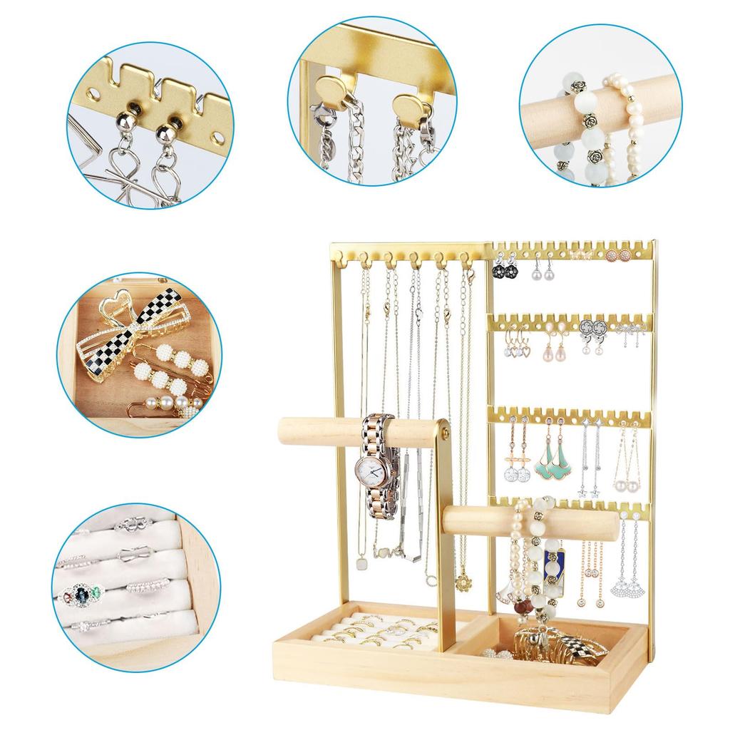 Andacar Earring Cute Accessory Necklace Accessory Accessory Earring Large Earring Jewelry Jewelry Earring Holder Stand, Case, Stand, Storage, Stand,