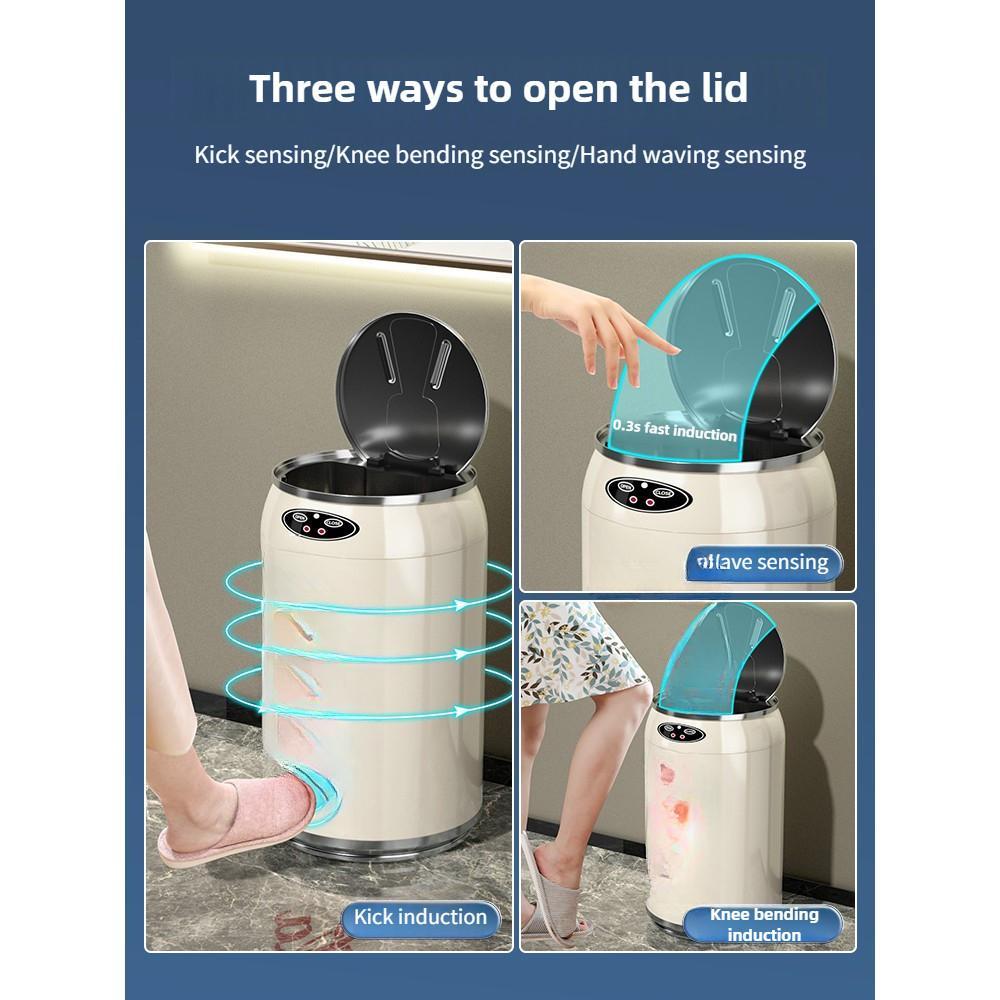 10L Household Large Capacity Storage Bucket Living Room Creative Electric Automatic Paper Basket Smart Induction Rubbish Bin