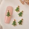 Christmas Nail Rhinestones,3D Nail Charms Santa Reindeer Socks Metal Nail Studs