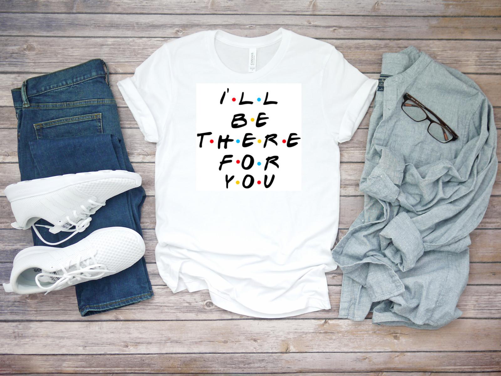 I ll be there for you Friends Tv Show White Men Short Sleeve T-shirt K839 XXXXL