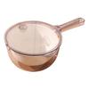 Long Handle Vegetable Drain Basket Double Layer Large Capacity Food Storage Container Rotating Quickly Drain