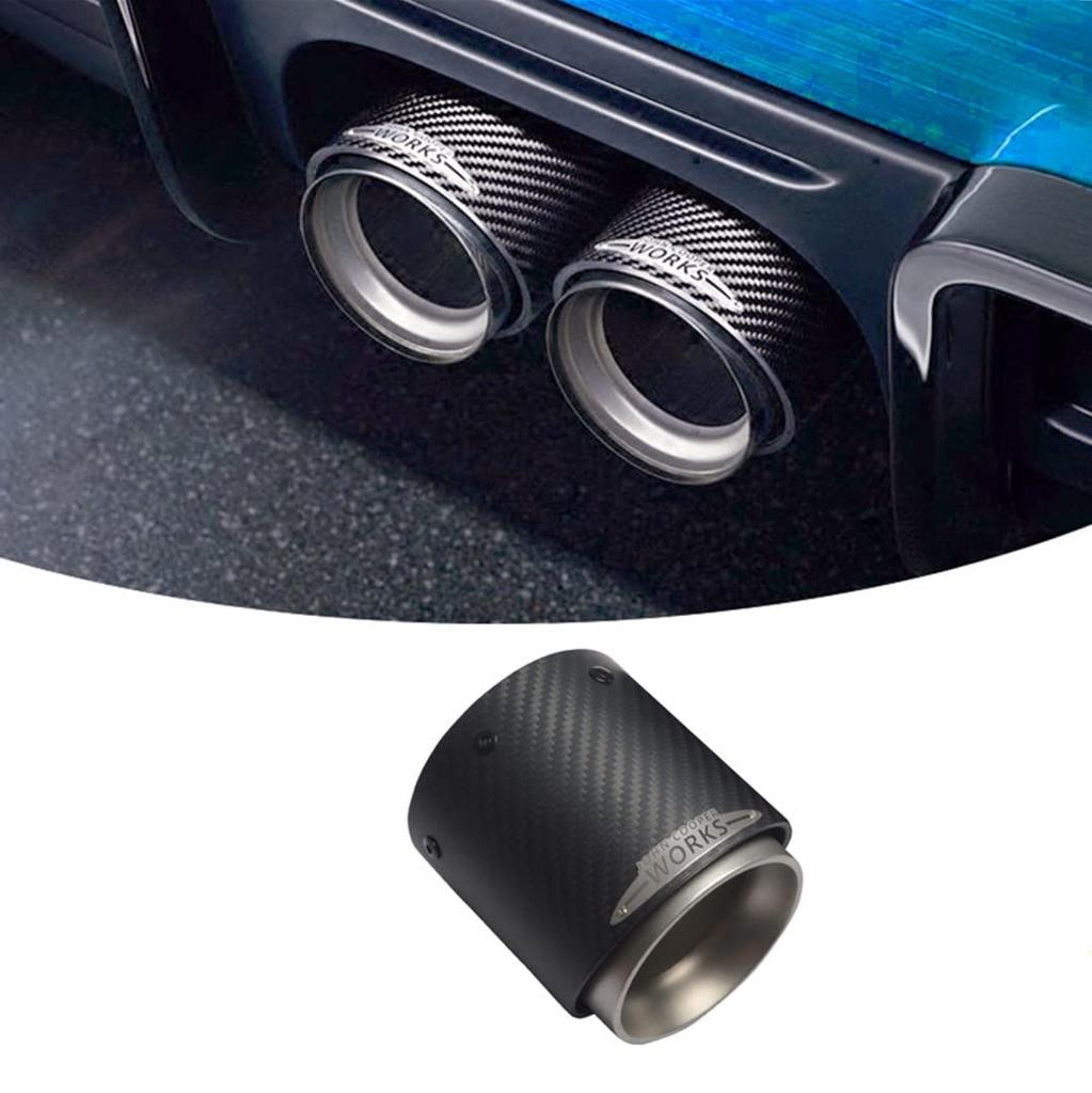 Muffler cutter for BMW Mini stainless steel and carbon compatible with MINI and Mini Cooper S R56 matte carbon 60, fiber, F54/F55/F56/F57/F60 R55/S