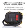 Solar-powered Camping Lantern Portable Rechargeable Handled Protective Cap USB Interface Tent Emergency Flashlight