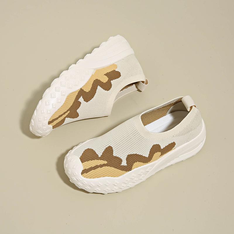 Fashion CRLAYDK Weave Loafers for Women Comfortable Slip On Work Flats Casual Walking Breathable Ladies Mom Shoes Travel Sneakers