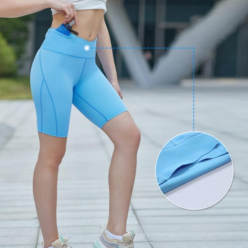 Spring and Autumn New Women's High Elastic High Waist Five-point Pants Outdoor Marathon Cross-country Running Pants Yoga Pants