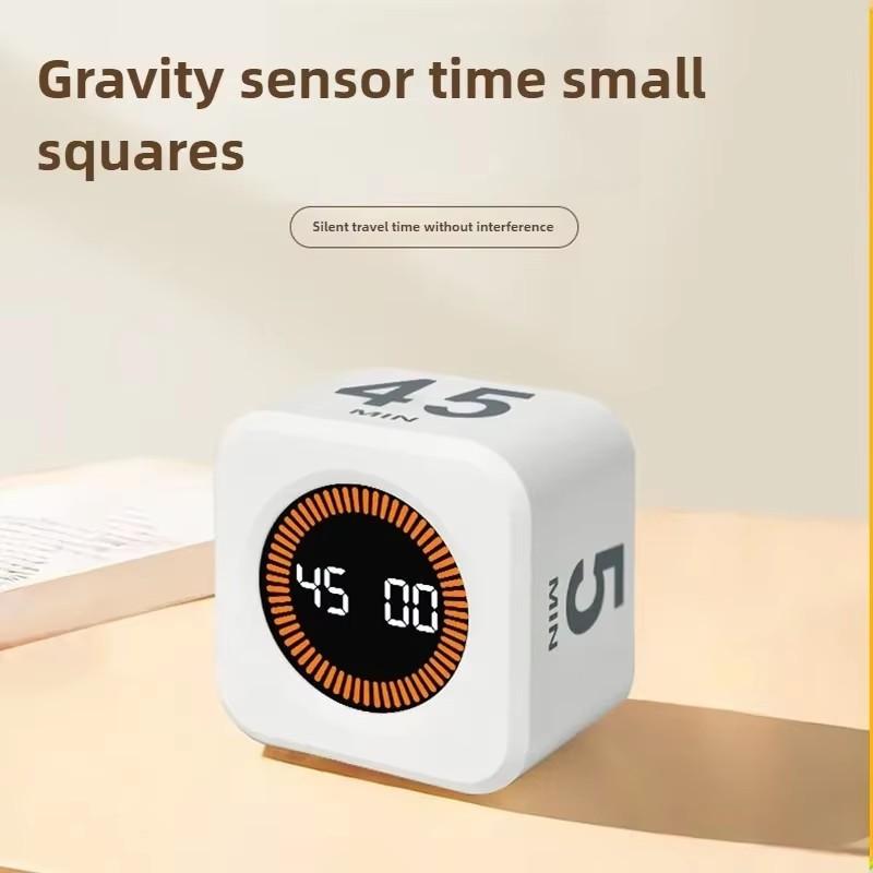 LED Display Productivity Cube Timer Gravity Sensor Flipping Preset Time Dual Modes Countdown Cooking Digital Timer Oven