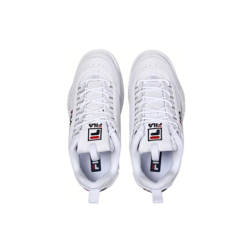 Fila Disruptor 2 Comfortable Cushioning Abrasion Resistant Breathable Low Top Chunky Sneakers Unisex White Korean Style FS1HTB1071X_WWT