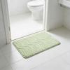 Saugfähiger Badezimmerteppich Weiches Bad Anti-Rutsch-Boden Plüschmatte mit Wellenstruktur Teppich für Badezimmer Dusche