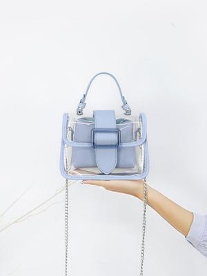 2025 Four Seasons PVC Jelly Handtas voor Dames: Transparante ketting messenger bag