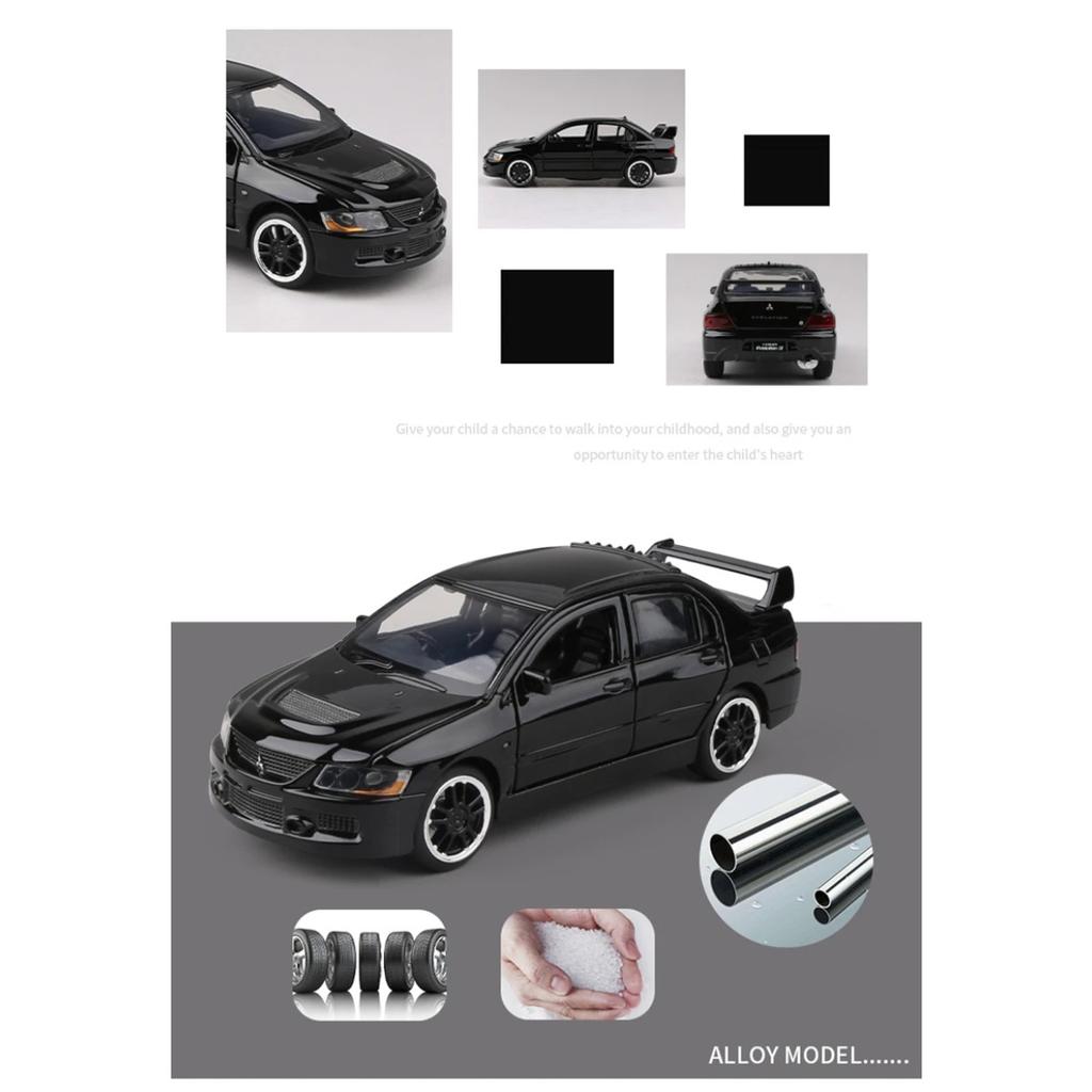 1/32 Mitsubishis Lancer Evolution IX 9 Alloy Car Model Diecast Simulation Metal Toy Vehicles Car Model Collection Childrens Gift