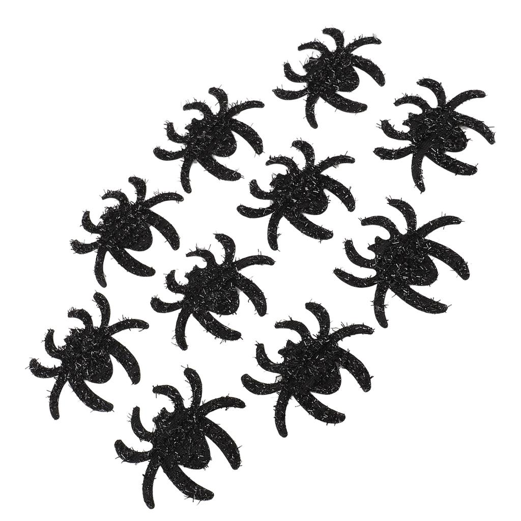 30pcs Spider Patch Spooky Non Woven Spider Patches for DIY Festival Costume Accessories Headband