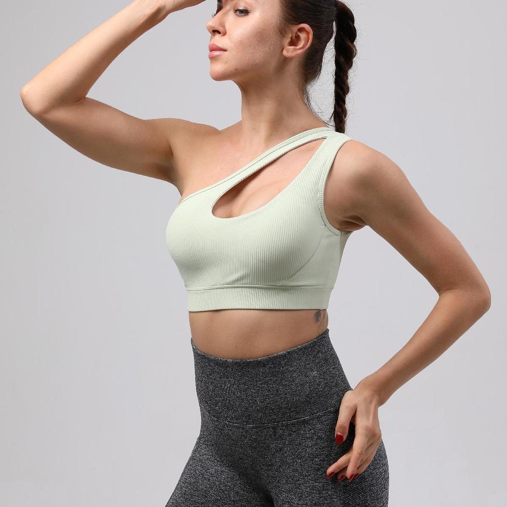 Nová nárazuvzdorná sportovní podprsenka přes jedno rameno – Běh a fitness Design krásných zad