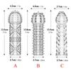 Wielokrotnego użytku Extend Crystal Transparent Penis Sleeve G Spot Stymuluj prezerwatywy