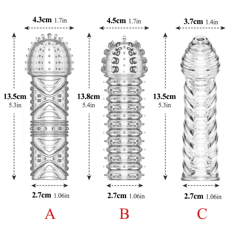 Opakovaně použitelné kondomy Extend Crystal Transparent Penis Sleeve G bodové stimulace