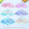 Cute Cartoon Folding Mini Fan: Portable Hand-Crank, Seven-Ribbed Design for Kids and Students