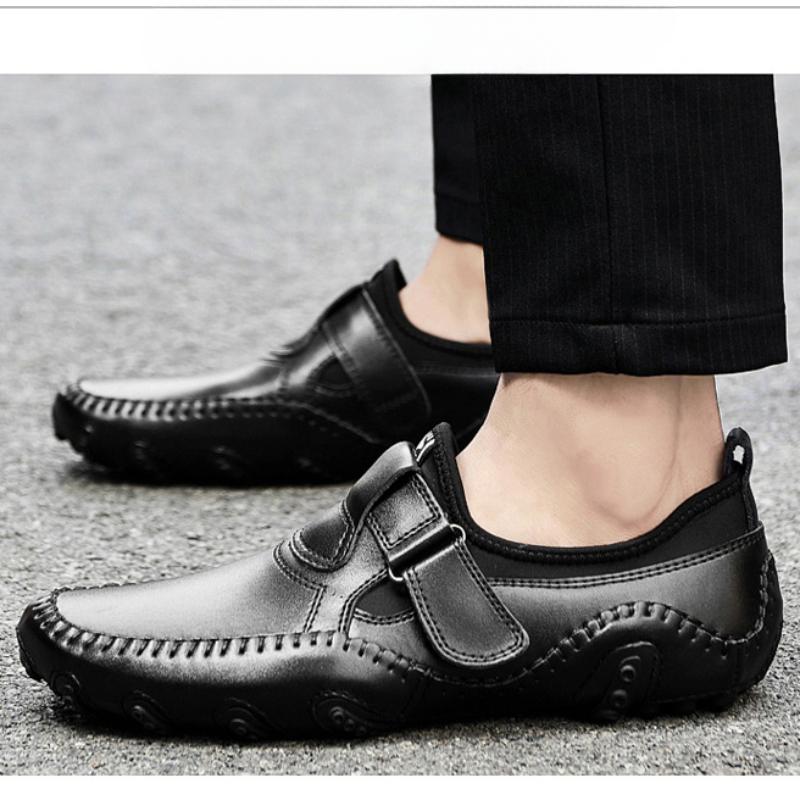 Moda makosen ayakkabı erkekler hakiki yumuşak rahat Slip-on mokasen el yapımı adam rahat ayakkabılar sürücü yürüyüş lüks eğlence