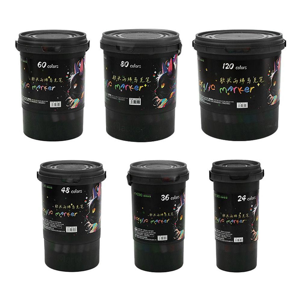 Non-toxic Acrylic Marker Pen Multiple Colors Soft Headed Marker Kindergarten Painting