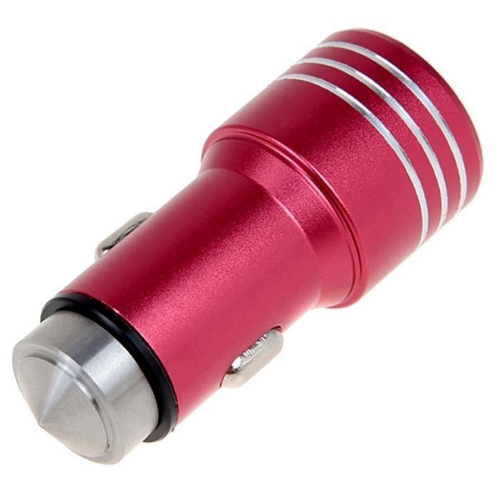 Chargeur De Voiture - HTC - KX-C001 - 2 Ports USB - 5V 4.2A - Fonction Marteau De Sécurité